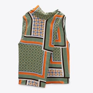 ZARA PRINTED TOP | Size: M